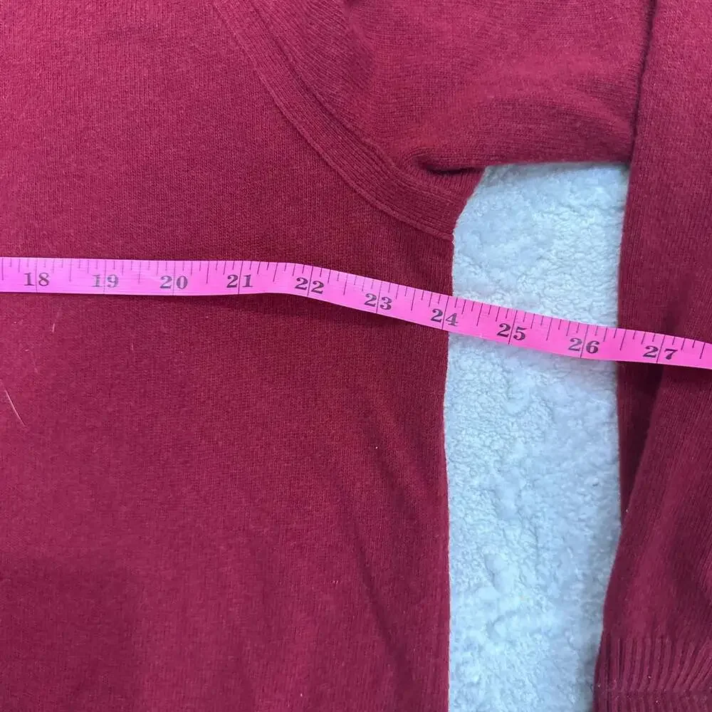 Banana Republic Men's Wool Red Crew‎ Neck Long Sleeve Sweater, XL